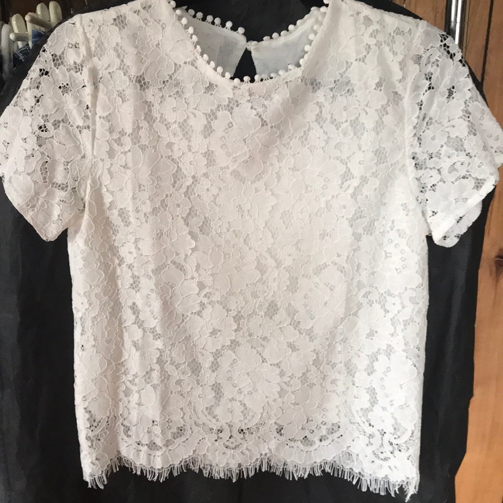 Everyday Fit Full Lace Top in White